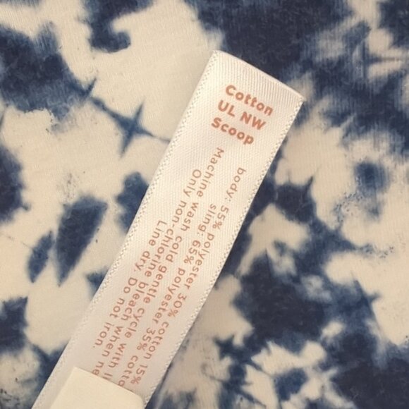 Cacique Bra 44C  Navy & White  Cotton Unlined No-Wire Full Coverage  Scoop - Picture 5 of 5